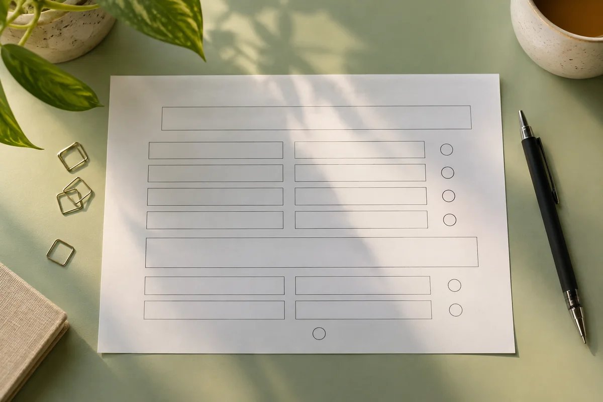 登记表中的文字框和单选项